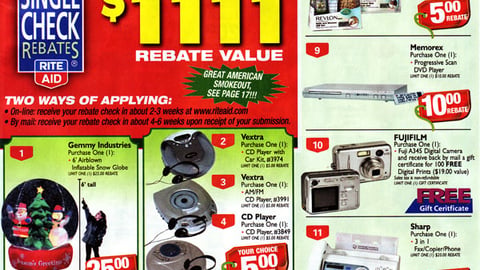 Rite Aid Single Check Cover