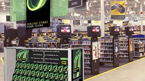 Best Buy Rolling Stones Display