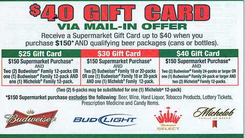 Budweiser Supermarket Rebate Form