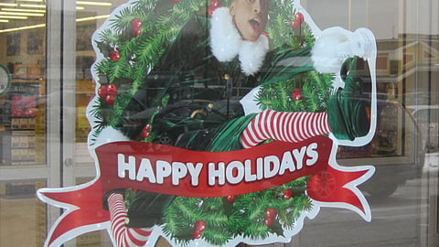 OfficeMax Elf Window Cling