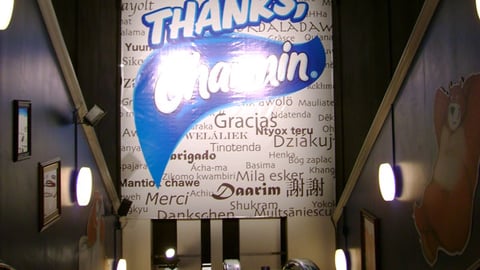 Charmin Restrooms Exit Banner