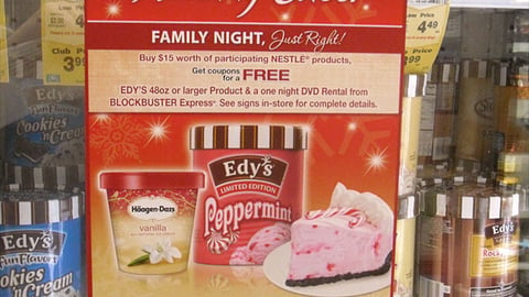 Nestlé Safeway 'Holiday Cheer' Incentive Cooler Cling