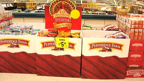 Pepperidge Farm Holiday Dump Bins