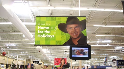 Wal-Mart 'Home for the Holidays' Ceiling Sign