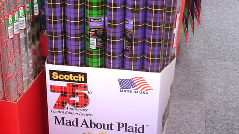 Scotch 75th Anniversary Wrapping Paper Display