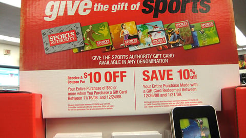 Sports Authority Holiday Gift Card Header