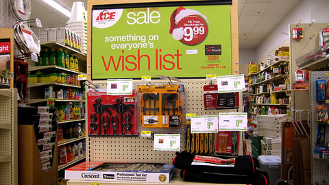 Ace Hardware Holiday Endcap