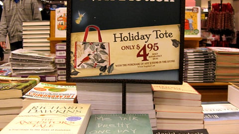 Barnes & Noble Holiday Table Sign