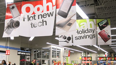 Staples Holiday Ceiling Banners