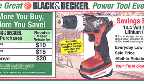 Menards Black & Decker Feature