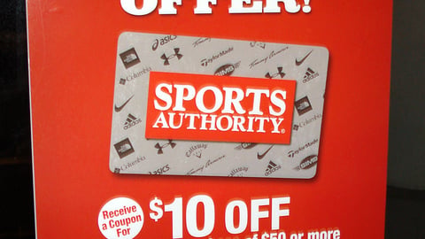 Sports Authority Holiday Gift Card Window Poster