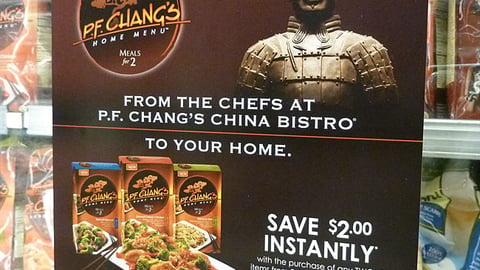 P.F. Chang's Home Menu Incentive Cooler Cling