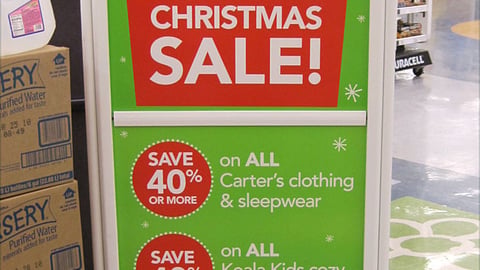 Babies "R" Us 'Christmas Sale' Stanchion Sign