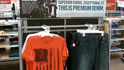 Target William Rast Men's Apparel Display