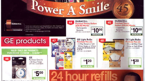 Rite Aid Duracell Rebate Feature