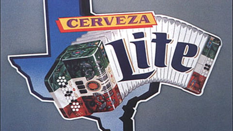 Miller Cerveza Lite Texas Display