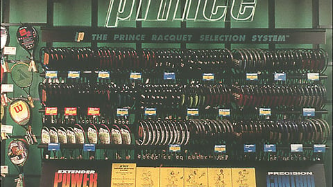 Prince Tennis Racket Display