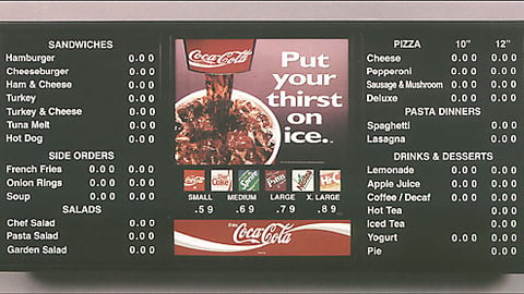 Coca-Cola Menu Board