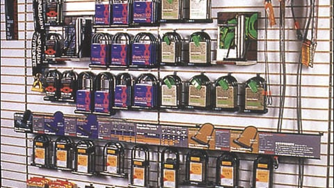 Kryptonite Slatwall Display
