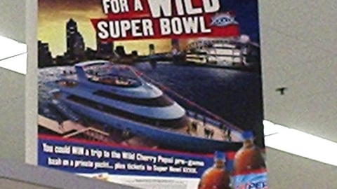 Pathmark/Wild Cherry Pepsi Super Bowl Sign