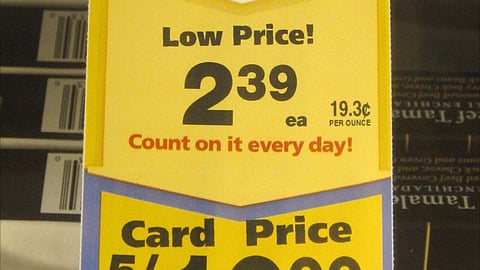Dominick's '10% Goes Back' Price Label