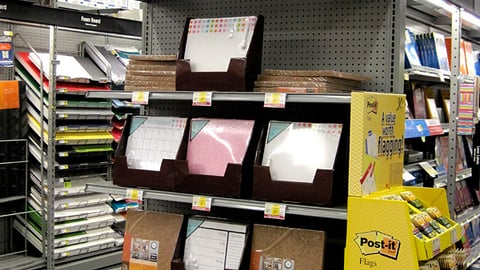 Staples 'Stock Your Office For Less' Calendar Endcap