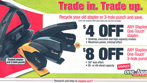 Staples 'Trade in. Trade Up' Feature
