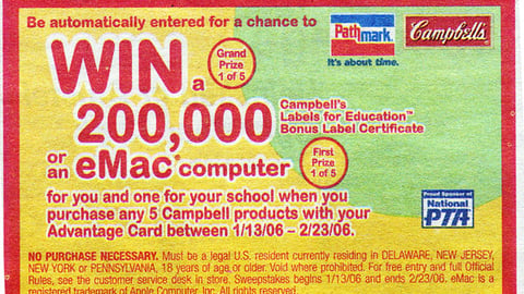 Pathmark 'Labels for Education' Feature
