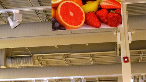Jewel-Osco 'Fresh or Free' Ceiling Banner