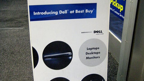 Best Buy 'Introducing Dell' Sandwich Board