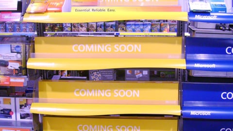 Microsoft Office 'Coming Soon' Shelf Trays