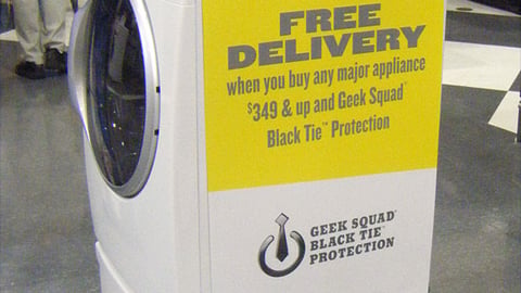 Best Buy 'Free Delivery' Sign
