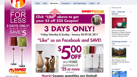 Family Dollar 'Decorate For Less' Facebook Page