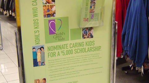 Kohl's 'Kids Who Care' Floorstand