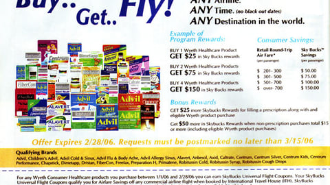 Eckerd/Brooks Sky Miles Rebate Ad