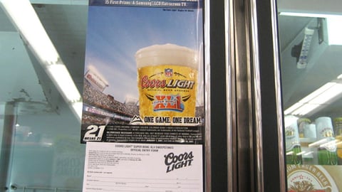 Coors Light Super Bowl Sweeps Cling