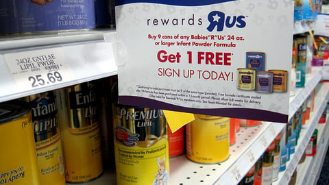 Babies "R" Us Formula Incentive Shelf Talker