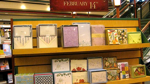 Barnes & Noble Valentine's Day Stationery Display