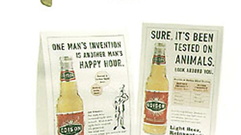 Edison Light Beer Display