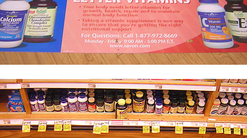 Albertsons Vitamin Aisle Floor Clings