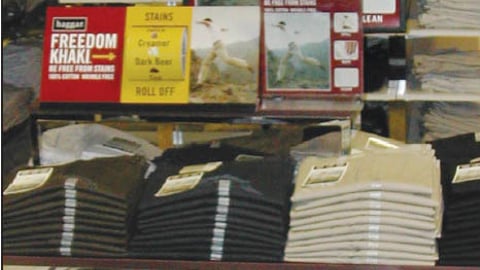 Haggar Freedom Khaki Signage