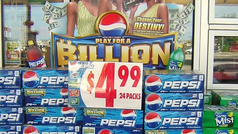 Pepsi 'Play for a Billion' Case Stack