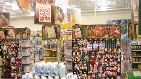PetsMart Center Aisle with Holiday Displays