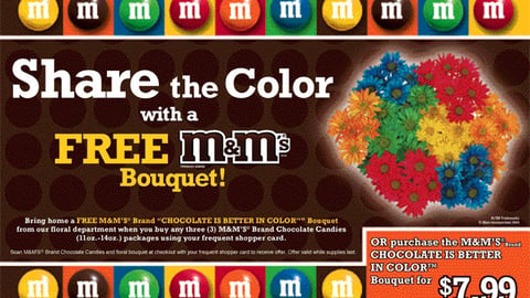 M&M's "Free Bouquet" Header Card
