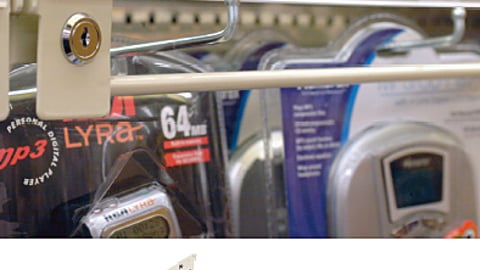 Shelf Locking Security System