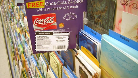 Hallmark/Coca-Cola/Safeway Aisle Violator