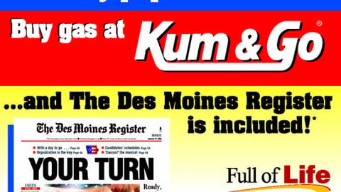 Des Moines Register, Kum & Go Promotion Graphics