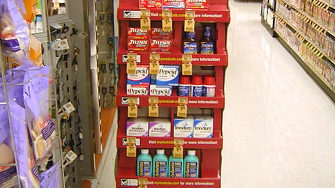 J&J "Medicine Cabinet Makeover" Floorstand