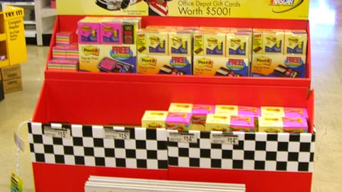 Office Depot/3M NASCAR Endcap