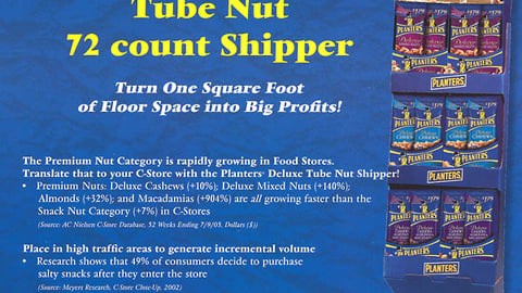 Planters Tube Nut Display Sell Sheet